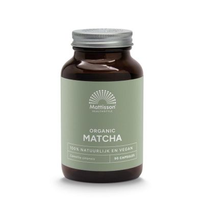 Foto van Mattisson Matcha 500 mg camillia sinensis bio