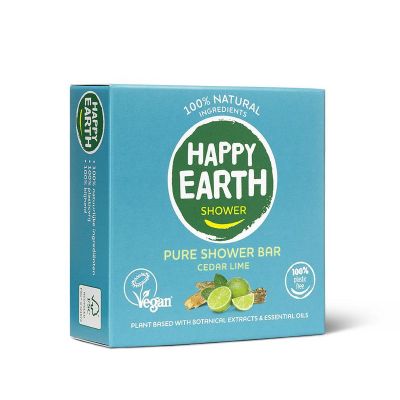 Foto van Happy Earth Shower bar cedar lime