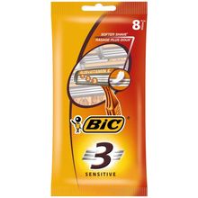 Foto van BIC 3 Sensitive pouch wegwerpscheermesjes