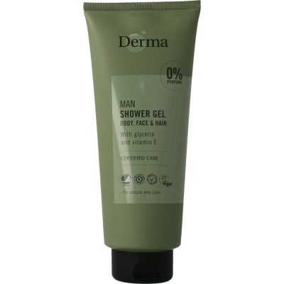 Foto van Derma Man douchegel body & face