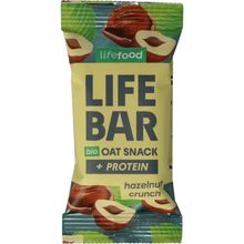 Foto van Lifefood Lifebar oatsnack proteine hazelnoot crunch bio