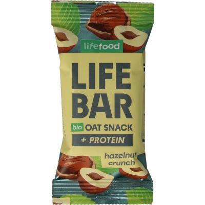 Lifefood Lifebar oatsnack proteine hazelnoot crunch bio