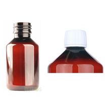 Foto van Helios Holland pet fl 100ml amber m witte dop
