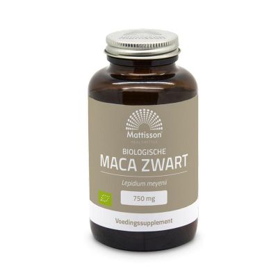 Mattisson Zwarte maca 750mg bio 90 capsules - Overige producten