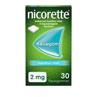 Nicorette Kauwgom 2 mg menthol mint 30 stuks - Stoppen met roken