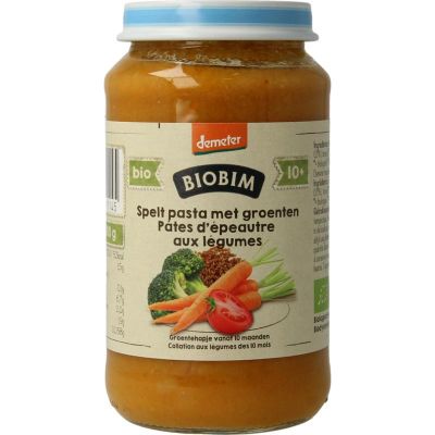 Biobim Speltpasta groente 10+ maanden demeter bio 220 gram - Babyvoeding