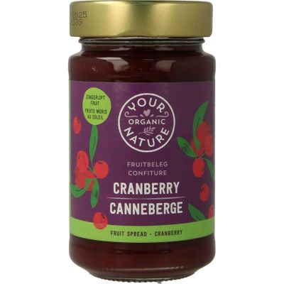 Your Organic Nat Fruit beleg cranberry bio 250 gram - Beleg