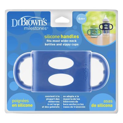 Dr Brown's Siliconen handvat voor brede hals blauw