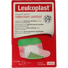 Leukomed Sorbact infection control 5x7.2cm Foto van Leukomed Sorbact infection control 5x7.2cm