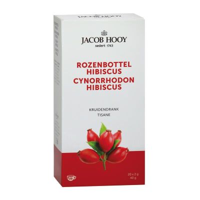 Rozenbottel hibiscus thee zakjes 20ST - Thee