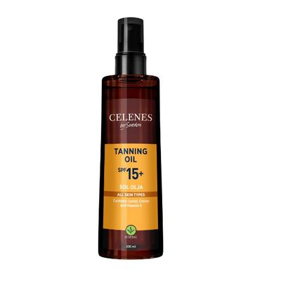 Celenes Herbal tanning oil all skin types SPF15+