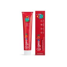Foto van Georganics Fluor toothpaste kids strawberry tube