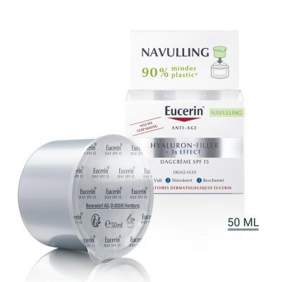 Eucerin Hyaluron filler 3x effect dagcreme SPF15 navulling 50 Milliliter - Dagcreme