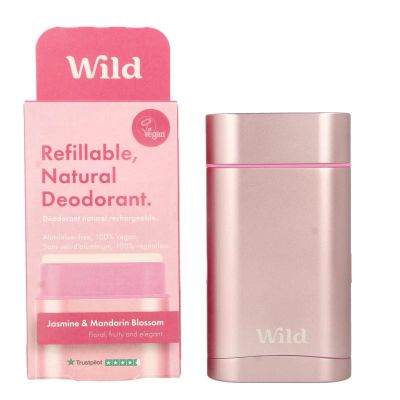 Wild Natural deodorant pink case & jasmine mandarin