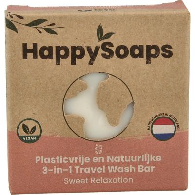Happysoaps 3-in-1 Travel wash sweet 40 gram - Insectenbeten