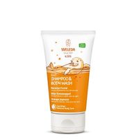 Weleda Kids 2 in 1 shampoo & body wash blije sinaasappel