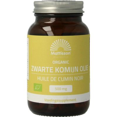 Mattisson Organic zwarte komijn 500 mg 90 capsules - Overige vitaminen/mineralen