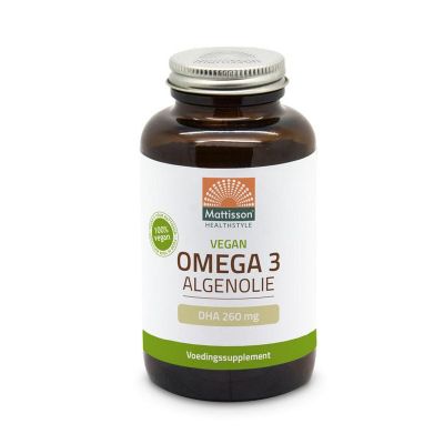 Mattisson Vegan omega-3 algenolie DHA 260 mg 120 vcaps - Vetzuren