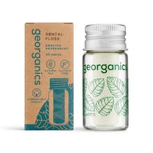 Foto van Georganics Dental floss english peppermint 30 meter