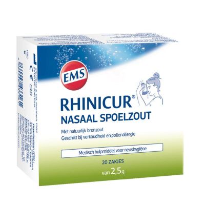 Rhinicur Neus spoelzout 2.5 gram Rhinicur Neus spoelzout 2.5 gram 20 stuks - Overige hygiene