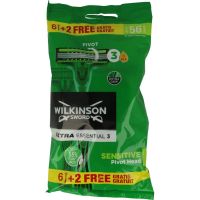 Wilkinson Extra essential 3 disposable sensitive 6+2 gratis
