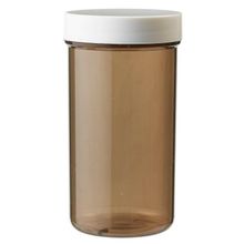 Foto van Plastobel tabletfles bruin gedopt 110 ml
