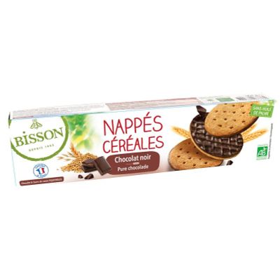 Bisson Pure chocolade frosted granenkoekjes bio