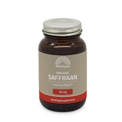 Mattisson Organic saffraan 30mg 60 Vegetarische capsules - Overige vitaminen/mineralen