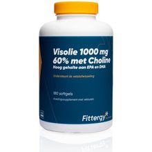 Foto van Fittergy Visolie 1000 mg 60% met choline
