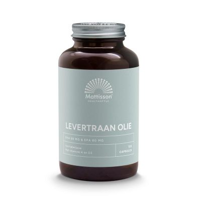 Foto van Mattisson Levertraanolie 1000 mg met vitamine A/D