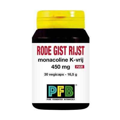 SNP Rode gist rijst monacoline K-vrij puur 30 vcaps - Rode gist rijst