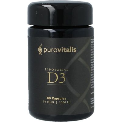 Purovitalis Liposomal vitamine D3 60 Vegetarische capsules - Vitamine enkel