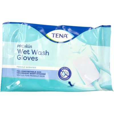 TENA Wet Wash Glove Freshly Scented 5 Foto van TENA Wet Wash Glove Freshly Scented 5