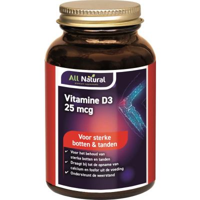 All Natural Vitamine D3 25mcg