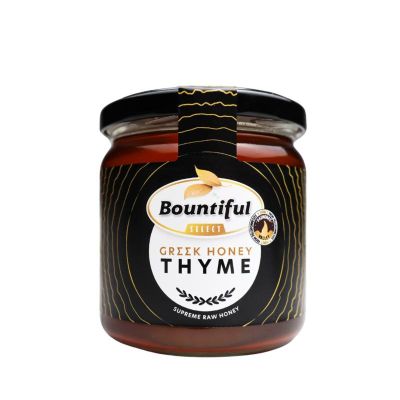 Bountiful Select Griekse rauwe honing thyme/tijm Bountiful Select Griekse rauwe honing thyme/tijm 500 gram - Honing