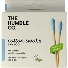 Foto van Humble Brush Wattenstaafjes bamboe blauw