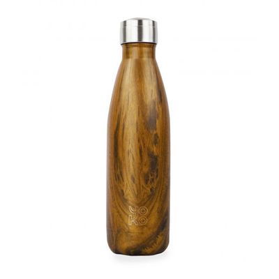 Yoko Drinkfles wood isotherm 500ml