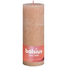 Foto van Bolsius Rustiek stompkaars shine 190/68 misty pink