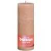 Afbeelding van Bolsius Rustiek stompkaars shine 190/68 misty pink