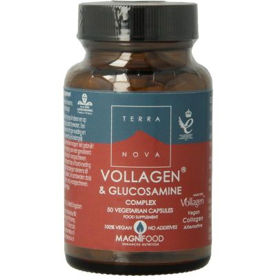 Terranova Vollagen & glucosamine complex 50 Vegetarische capsules - Glucosaminen chondroitine MSM