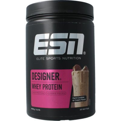 ESN Designer whey protein dark cookies & cream ESN Designer whey protein dark cookies & cream 908 Gram - Sportvoeding
