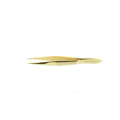 Pincet 8 cm verguld spits 424-G 1 stuks - Staalwaren