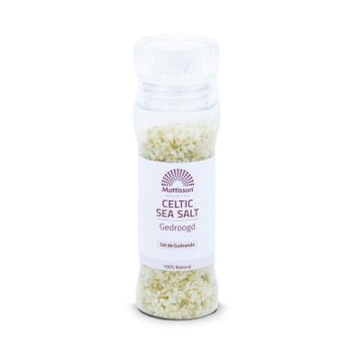 Mattisson Keltisch zeezout celtic sea salt gedroogd molen 125 gram - Keukenzout en specerijen