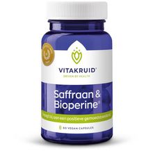 Foto van Vitakruid Saffraan 28 mg (Affron) & bioperine