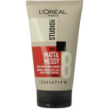 Foto van Loreal Studio line matt & messy shine free fibre paste