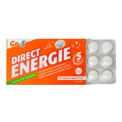 Go-5 Direct energy 15 kauwtabletten - Overige vitaminen/mineralen