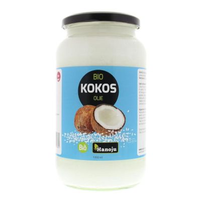 Hanoju Kokosolie virgin bio glasfles