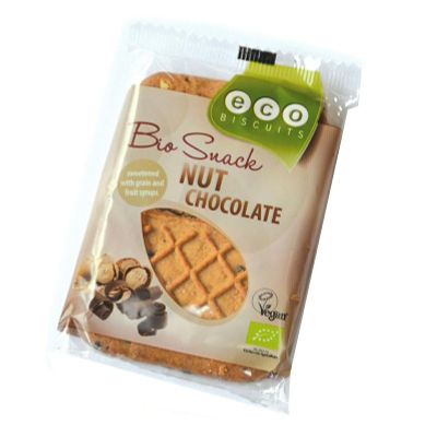 Ecobiscuit Noten / chocolade biscuit Ecobiscuit Noten / chocolade biscuit 45 gram - Koek