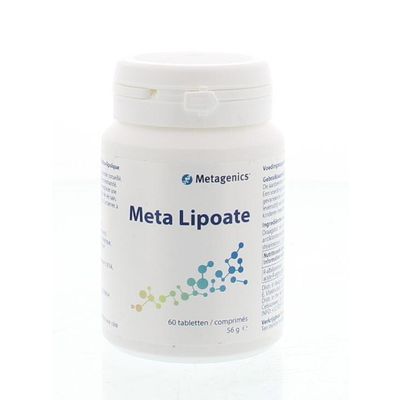 Metagenics Meta lipoate 200 Metagenics Meta lipoate 200 60 tabletten - Overige vitaminen/mineralen