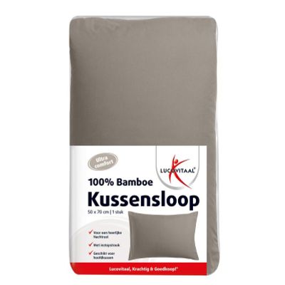 Lucovitaal Kussensloop bamboo taupe 50x70 1 stuks - Algemeen
